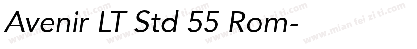 Avenir LT Std 55 Rom字体转换